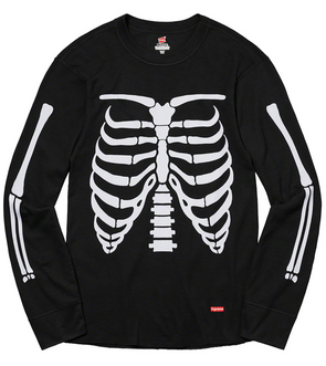 Supreme x Hanes Skeleton Thermal (Black)