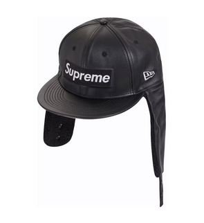 Supreme Leather Earflap Box Logo New Era