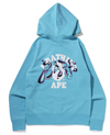 Bape Sax Blue MARBLE CAMO LIQUID COLLEGE FULL ZIP HOODIE