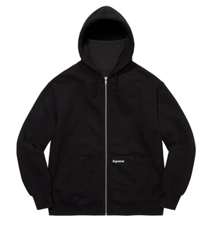 Supreme Double Hood Facemask Zip Up Sweatshirt (Black)