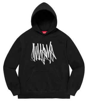 Supreme Tag Hooded Sweatshirt (Black)