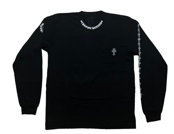 Chrome Hearts Neck Logo Cross Sleeve L/S T-shirt