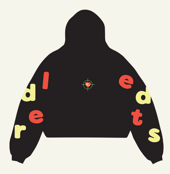 Red Letters "WE DON'T MISS" SCATTERED HOODIE