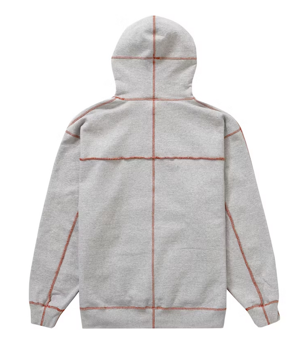 Supreme Coverstitch Hooded Sweatshirt Heather Grey SS22