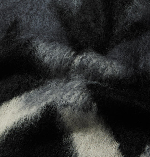 Off-White - Printed Brushed Mohair-Blend Zip-Up Hoodie - Black