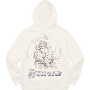 Supreme Lakshmi Zip Up Hooded Sweatshirt (Cream White)